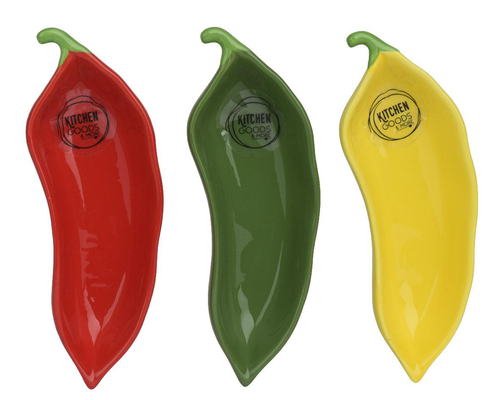 Visuel 2 du produit Assiette tapas en dolomite colorée forme poivron - 15,2 x 5 x 3 cm