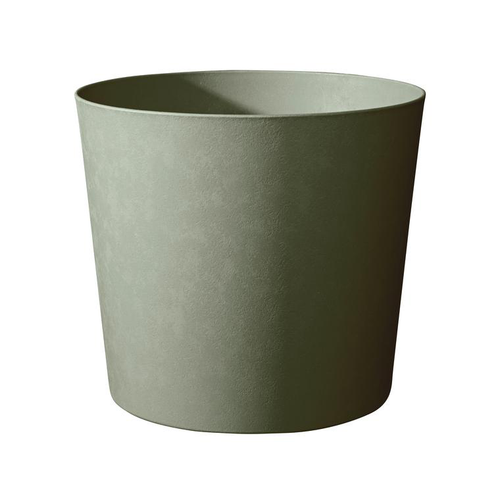 Visuel 1 du produit Pot en matière recyclée coloris vert kaki Poetic Elément conique 100 L - Ø 58 x H 49 cm