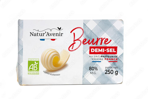 Visuel 1 du produit Beurre demi-sel bio Natur’Avenir – 250 g