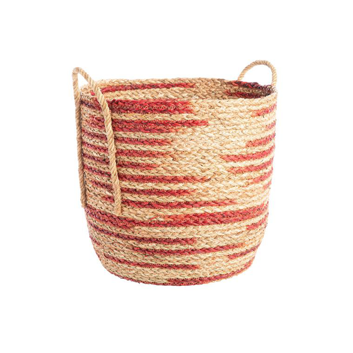 Visuel 1 du produit Panière en osier coloris rouge - Ø 30 cm