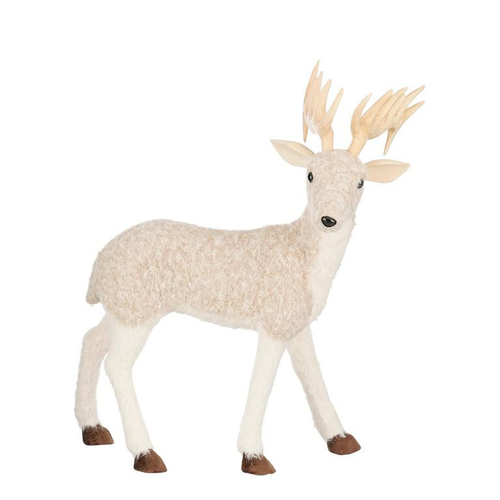 Visuel 1 du produit Figurine cerf beige debout - 40 x 24 x H 55 cm