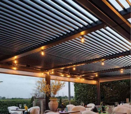 Visuel 2 du produit Tonnelle de jardin XL lames orientables CREADOR Kiosko - 5.4x3m