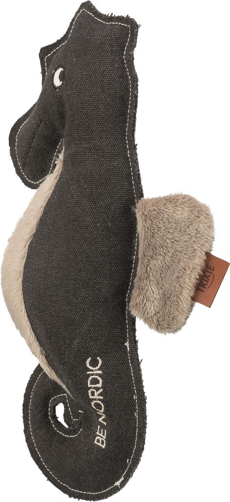 Visuel 2 du produit Jouet pour chien en tissu peluche coloris marron et beige hippocampe Ida Trixie Be Nordic - 32 cm