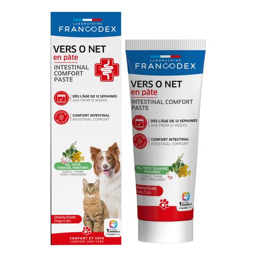 Visuel 1 du produit Aliment complémentaire pour chien et chat en pâte Francodex Vers O Net - tube de 70 g