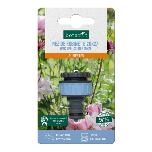 Visuel 1 du produit Nez de robinet botanic® Ø 20 x 27 mm avec réduction Ø 15 x 21 mm