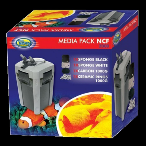 Visuel 1 du produit Pack média pour filtre d'aquarium, spécifique NCF 2000 - AQUA NOVA