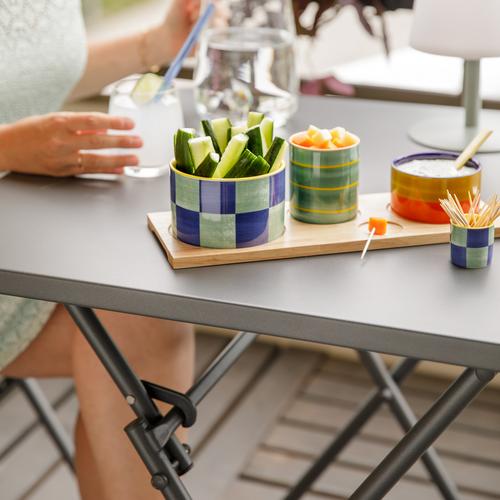 Visuel 3 du produit Table de jardin pliante Clivia en acier - 70 x 70 x 71 cm Gris