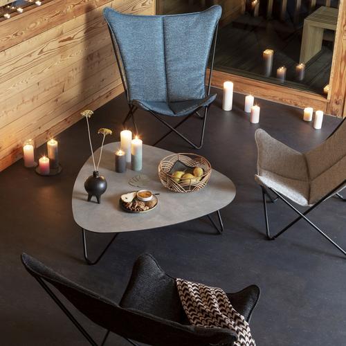 Visuel 5 du produit Table basse Cocoon ciment coloris noir en HPL Lafuma - 96 x 102 x 33 cm