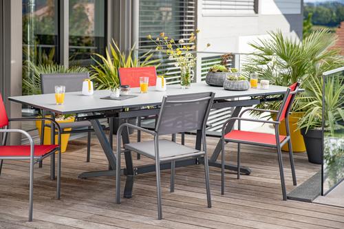 Visuel 6 du produit Fauteuil Niello coloris rouge 51 x 56 x 87 cm