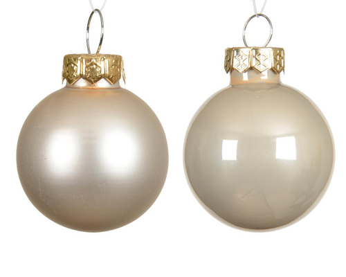 Visuel 1 du produit Ensemble de 20 boules en verre émaillé et mat perle - Ø 6 cm
