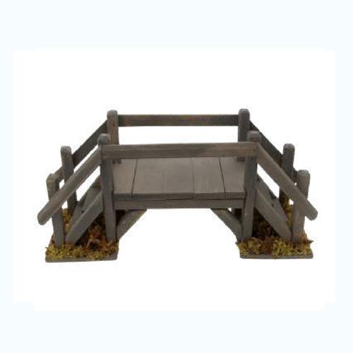 Visuel 1 du produit Set de 2 ponts pour village de Noël coloris gris en bois - 15 x 5 x 6 cm