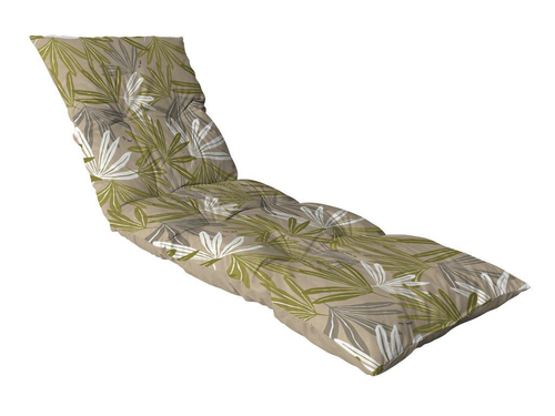 Visuel 1 du produit Coussin de bain de soleil flocons Sérénéa Vert - 180 x 56 x 10 cm