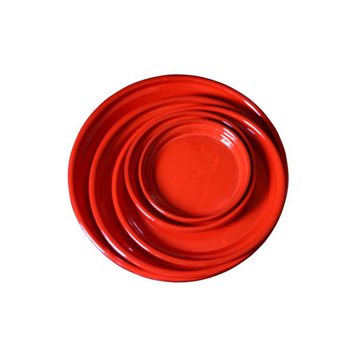Visuel 1 du produit Soucoupe Les Poteries d'Albi coloris Coquelicot - Ø 30 cm