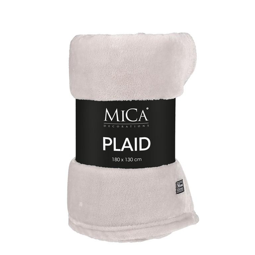 Visuel 1 du produit Plaid gris clair en polyester Mica Famke - 180 x 130 cm