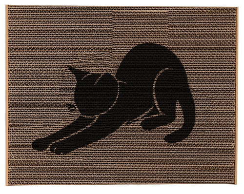 Visuel 1 du produit Griffoir plat en carton recyclé pour chat fabrication française - 43 x 34 x 2,5 cm