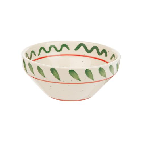 Visuel 5 du produit Bol en céramique blanc, vert et rouge Venda - H 6 x Ø 14 cm