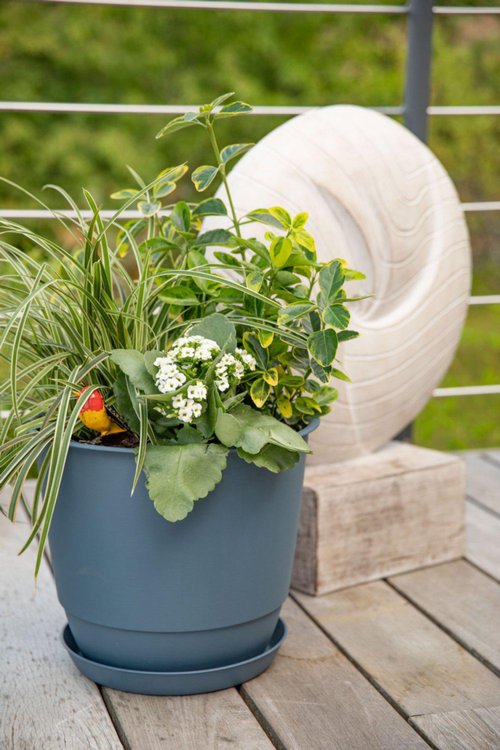 Visuel 3 du produit Soucoupe bleu jean pour pot Poetic Joy 50 - Ø 38 cm