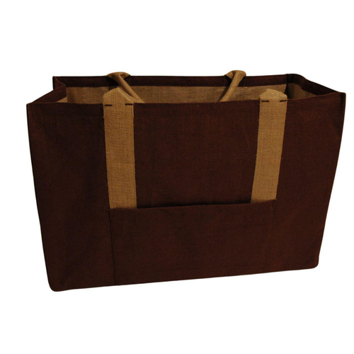 Visuel 1 du produit Cabas en toile de jute bio coloris marron - 60 x 30 x 40 cm