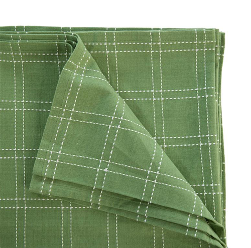 Visuel 2 du produit Nappe décorative à carreaux coloris multicolore en coton - 150 x 250 cm