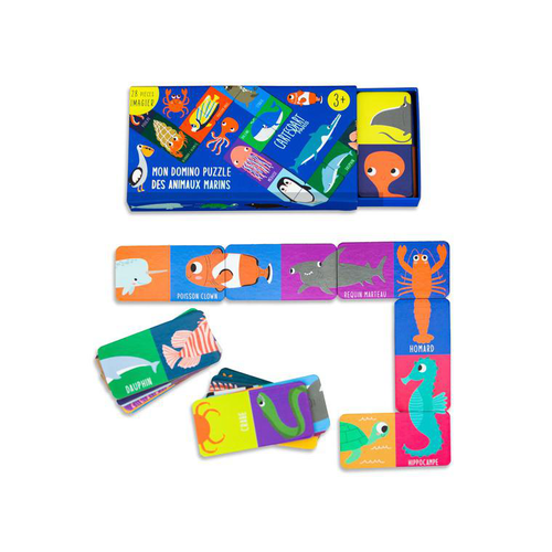 Visuel 1 du produit Domino puzzle les animaux marins multicolore Editions Cartes d’Art