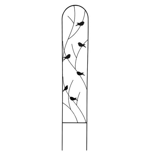 Visuel 1 du produit Grille aménagement extérieur volute oiseau coloris marron en fer - 170 x 30 cm