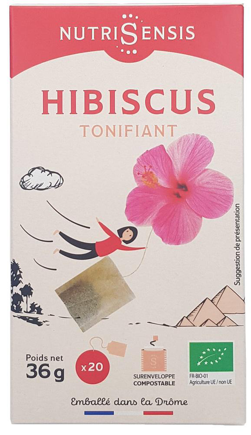 Visuel 1 du produit Fleurs d’hibiscus Bio Nutrisensis - 20 sachets