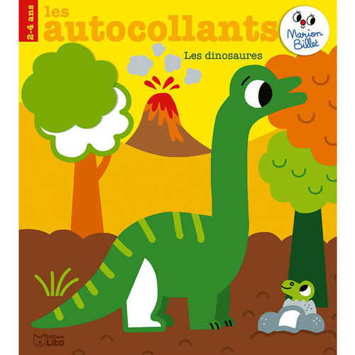 Visuel 1 du produit Livre Les autocollants de Marion Billet - les dinosaures éditions Lito - 10 pages