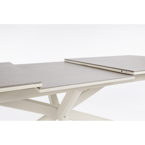 Visuel 6 du produit Table extensible en aluminium et pierre sintérisée Bizzotto Pascal Pélican