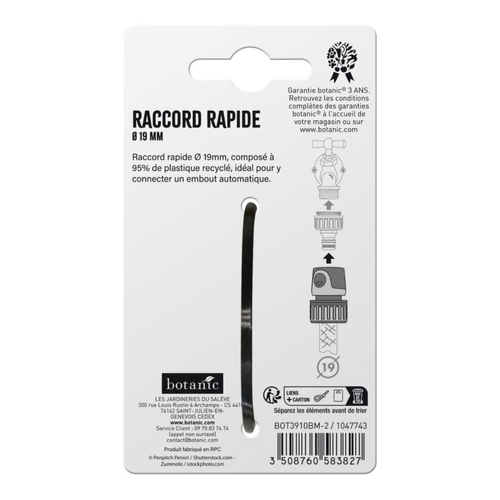 Visuel 2 du produit Raccord rapide botanic® pour tuyaux de Ø 19 mm