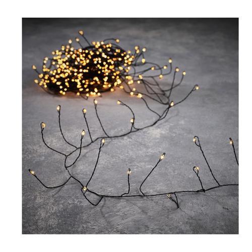 Visuel 1 du produit Guirlande lumineuse de Noël micro LED blanc orangé flicker snake light fil noir 8 fonctions animées intérieur - 3 m
