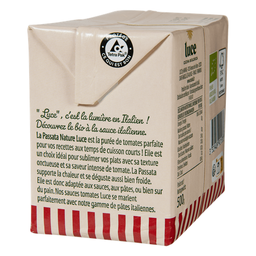 Visuel 3 du produit Sauce tomate Passata nature brique bio Luce - 500 g