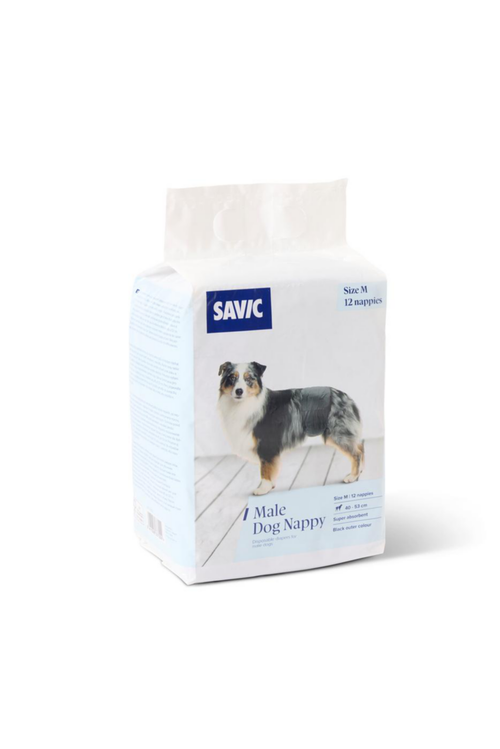 Visuel 1 du produit Couche pour chien coloris noir Savic Male Dog Nappy - Taille M x 12