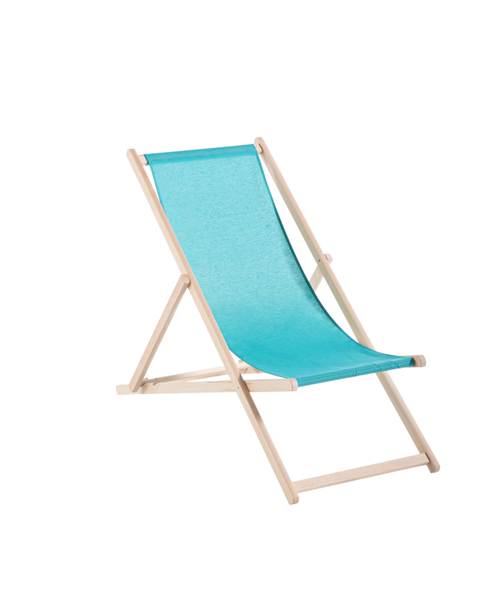Visuel 1 du produit Chilienne agrafée coloris bleu en coton Jardin privé - 127 x 56 x 3,5 cm