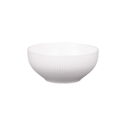 Visuel 1 du produit Coupelle en porcelaine blanche et contours striés Lina - Ø 15 cm