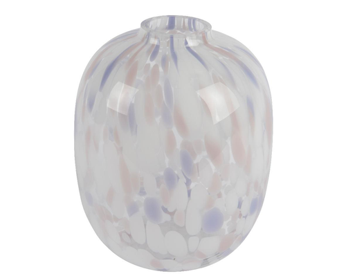 Visuel 1 du produit Vase en verre blanc et couleurs pastel - Ø 20 x H 24,5 cm