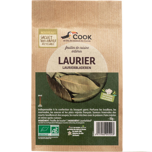 Visuel 1 du produit Laurier en feuilles bio en sachet kraft Cook - 10 g