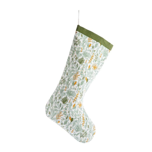 Visuel 1 du produit Chaussette de Noël à suspendre coloris multicolore en coton - 20 x 52 cm