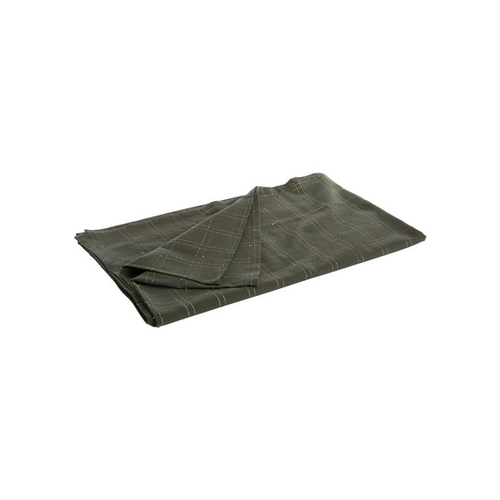 Visuel 1 du produit Nappe à carreaux en coton vert sapin et fils dorés - 250 x 150 cm