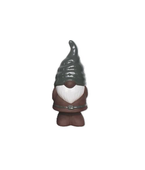 Visuel 1 du produit Figurine de gnome en faïence émaillée verte Pot&Déco - 13,5 x 13 x 31 cm