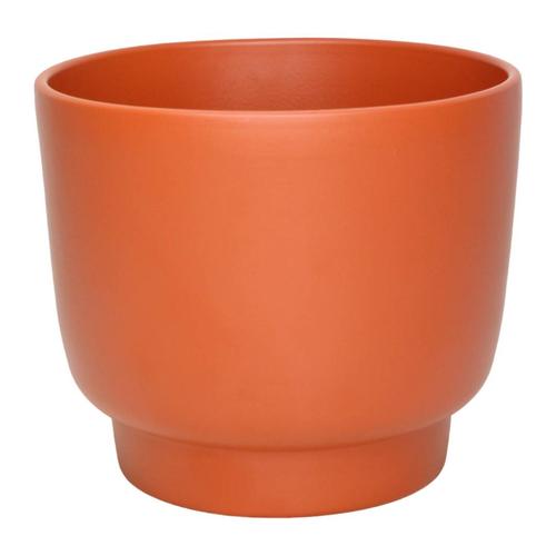 Visuel 1 du produit Cache-pot en céramique coloris cayenne mat Calm - Ø 15,2/14,2 x H 13,3 cm