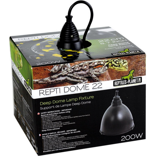 Visuel 1 du produit Support de lampe pour terrarium coloris noir Reptile Planet Reptidome 22 - Ø 22 x H 24 cm