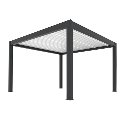 Visuel 1 du produit Pergola Summer autoportée motorisée coloris gris en aluminium - 4 x 4 m