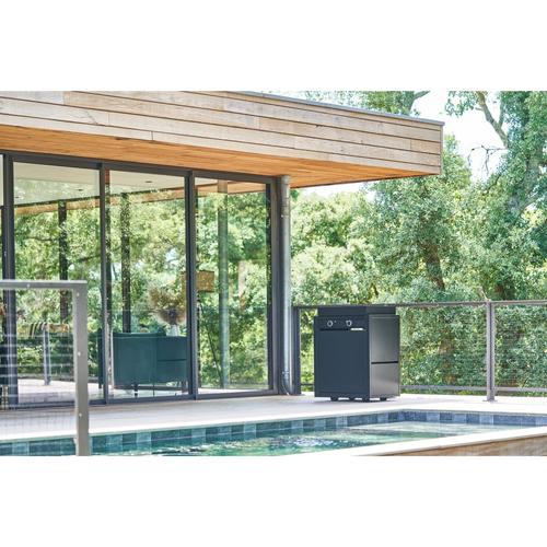 Visuel 3 du produit Chariot Modern coloris noir en acier Forge Adour - 162,3 x 57,3 x 98,7 cm