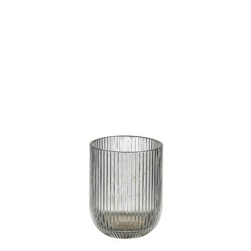 Visuel 1 du produit Verre à eau en verre cannelé Merlot - Ø 9,5 x H 7,5 cm