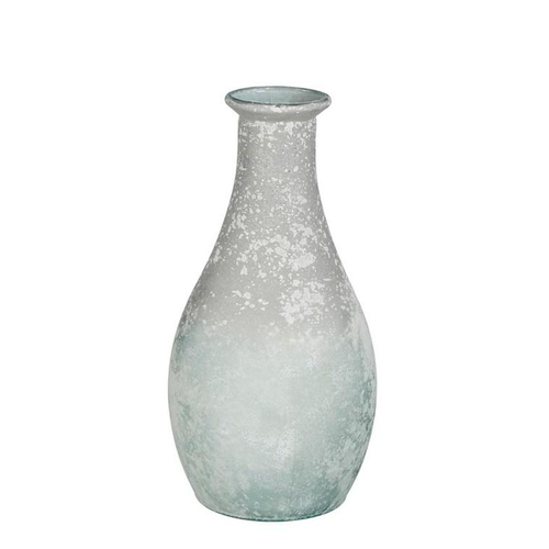 Visuel 1 du produit Vase haut antique Jailey en verre recyclé bleu argent Edelman Hollande - Ø 21 x 40 cm