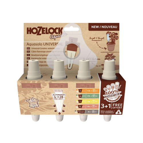 Visuel 1 du produit Système d'arrosage coloris rouge Hozelock Aquasolo - Pour pot taille XL Pack 3 + 1