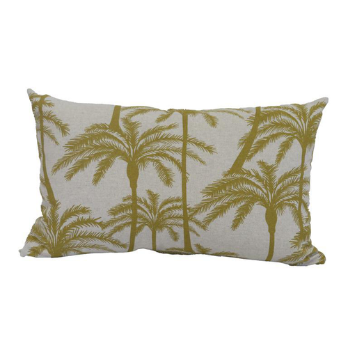 Visuel 1 du produit Coussin déco en polyester/coton jaune moutarde Zabeth - 50 x 30 x 15 cm