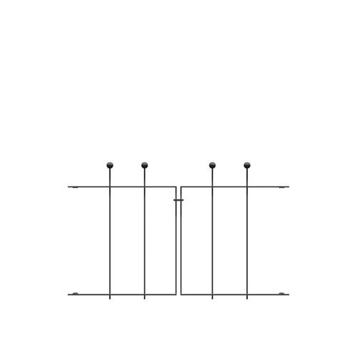 Visuel 1 du produit Portillon Pratic extérieur coloris noir - 66 x 91,5 cm