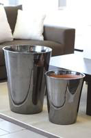 Visuel 2 du produit Pot Sydney coloris métal H 29 x Ø 25 cm