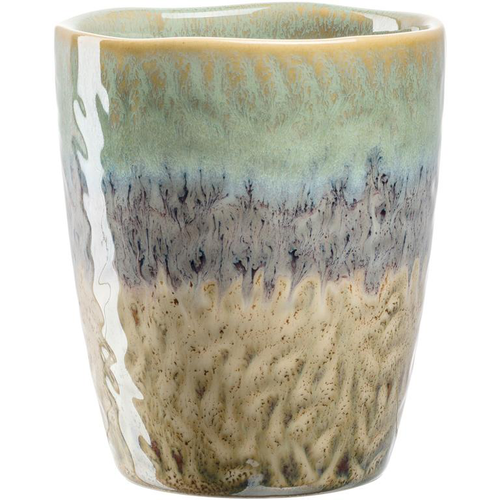 Visuel 1 du produit Gobelet en céramique réactive beige, gris et vert Matera - 300 ml